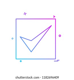 Tick icon design vector