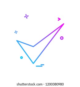 Tick icon design vector