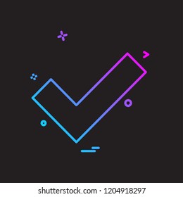 Tick icon design vector