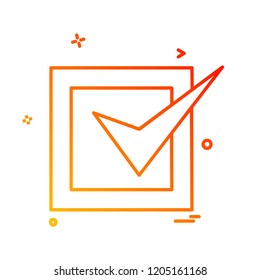 Tick icon design vector