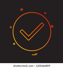 Tick icon design vector