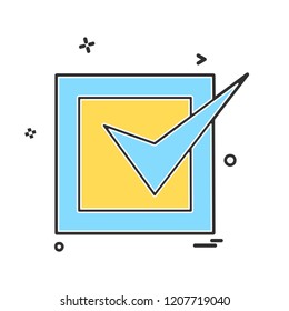 Tick icon design vector