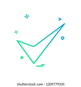 Tick icon design vector