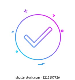 Tick icon design vector