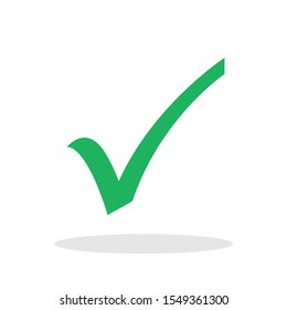 Tick icon in flat style. Approval symbol for your web site design, logo, app, UI Vector EPS 10.