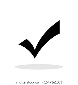 Tick icon in flat style. Approval symbol for your web site design, logo, app, UI Vector EPS 10.