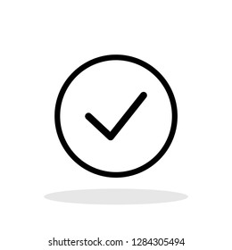 Tick icon in flat style. Check mark symbol for your web site design, logo, app, UI Vector EPS 10.