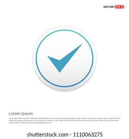 Tick icon Hexa White Background icon template - Free vector icon