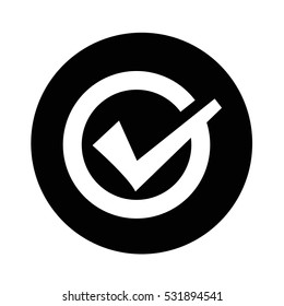 Tick icon illustration design