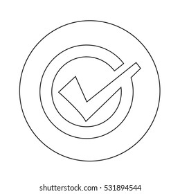 Tick icon illustration design
