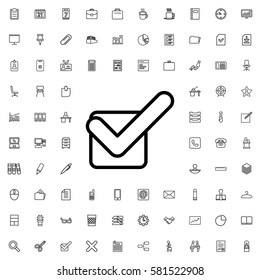 tick icon illustration isolated vector sign symbol. Office icons set.