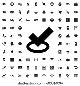 Tick icon illustration isolated vector sign symbol. e-commerce icons vector set.
