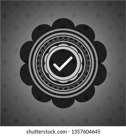tick icon inside dark badge