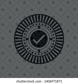 tick icon inside dark badge