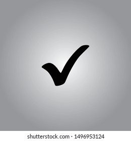 Tick icon isolated on white background