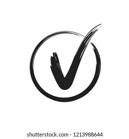 Tick icon, isolated vector