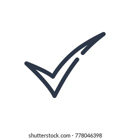 Tick icon. Isolated vote and tick icon line style. Premium quality vector symbol drawing concept for your logo web mobile app UI design.