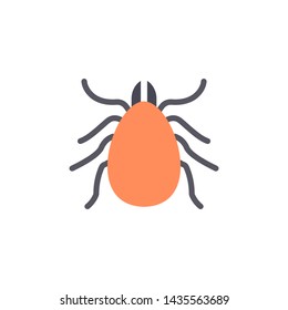 Tick icon. Mite silhouette. Vector illustration.