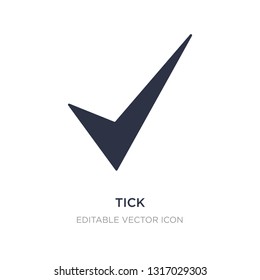 tick icon on white background. Simple element illustration from Signs concept. tick icon symbol design.