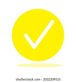 tick icon on a white background. Flat design style. EPS 10 vector.