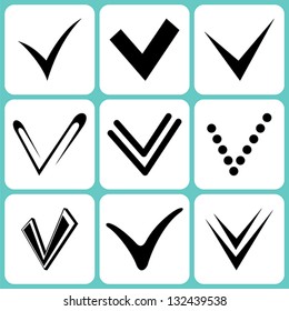 tick icon set
