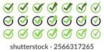 Tick icon set or Check mark symbol collection.Vector
