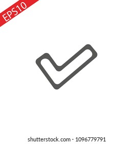 Tick icon simple accept sign vector approve illustration