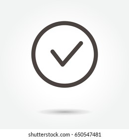 Tick icon simple internet vector business illustration on white background