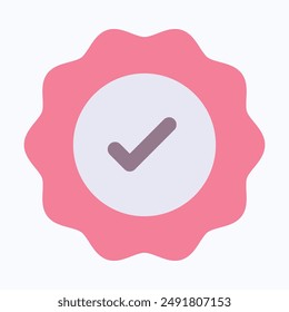 Icono De Icono De Marcar Icono De Símbolo, Marca De Verificación Aislada. Icono de Vector aislado de estilo plano.