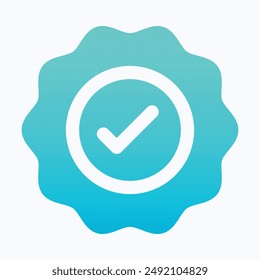 Tick Icon Symbol Icon, Checkmark Isolated. Isolated Gradient Vector Icon.