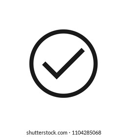 Tick icon. Vector Tick Check Mark Icon . Accept sign vector approve illustration