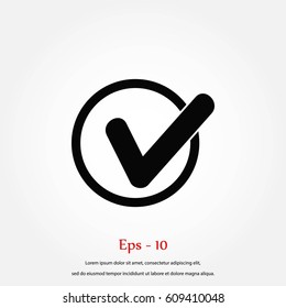 Tick Icon Vector, Vector EPS 10 illustration style