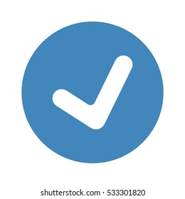 Tick Icon Vector flat design style