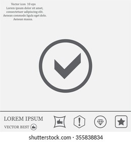 Tick icon, vector illustration. 