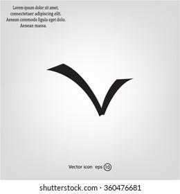 Tick icon, vector illustration. 