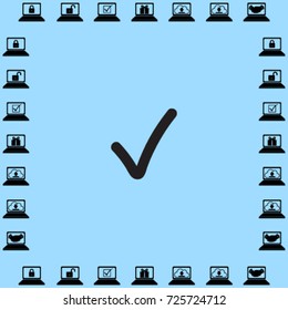 Tick icon. vector illustration