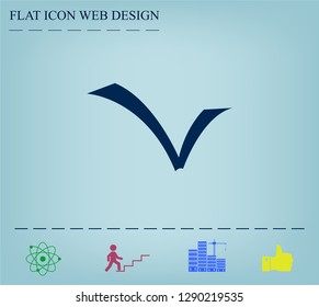 Tick icon, vector illustration. Flat design style