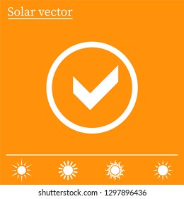 Tick icon, vector illustration. Flat design style