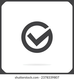 Icono de marca, ilustración vectorial. Estilo de diseño plano