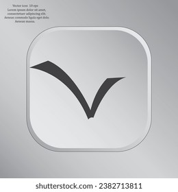 Tick icon, vector illustration. Flat design style