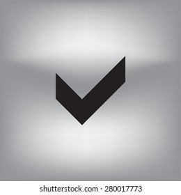 Tick icon, vector illustration. Flat design style