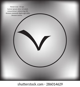 Tick icon, vector illustration. Flat design style