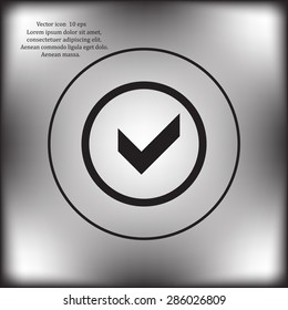 Tick icon, vector illustration. Flat design style