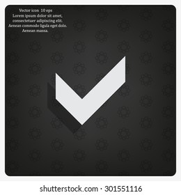 Tick icon, vector illustration. Flat design style