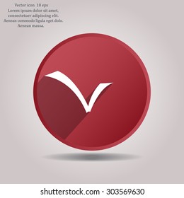 Tick icon, vector illustration. Flat design style