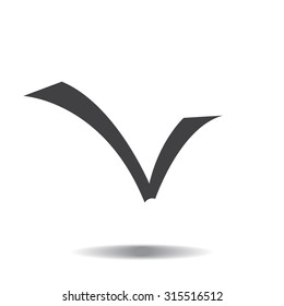 Tick icon, vector illustration. Flat design style