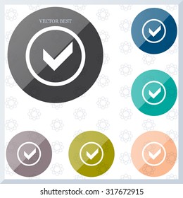 Tick icon, vector illustration. Flat design style