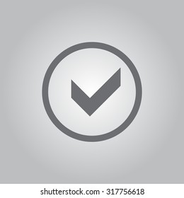 Tick icon, vector illustration. Flat design style