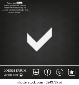 Tick icon, vector illustration. Flat design style