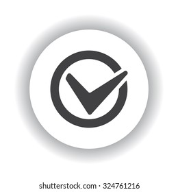 Tick icon, vector illustration. Flat design style